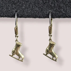(2/$20) Vintage K&L Dangling Figure Skate Earrings